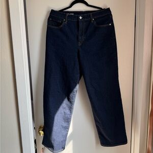 MUJI USA Relaxed Wide Dark Denim Jeans